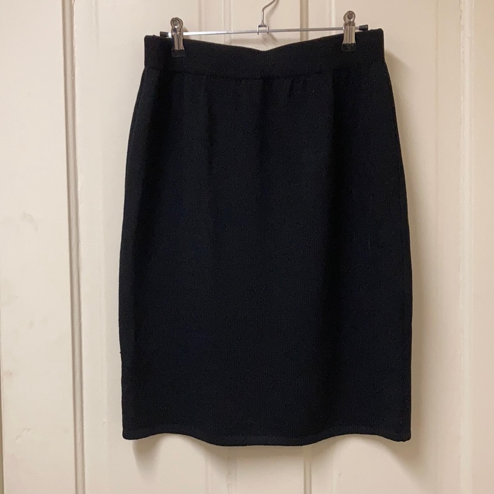 St John Collection by Marie Gray, lovely knit black dress skirt, size 10